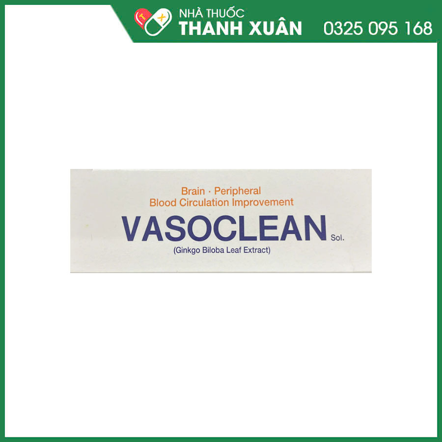 Vasoclean Sol thuốc điều trị các rối loạn tuần hoàn, sa sút trí tuệ, di chứng do tai biến mạch máu não